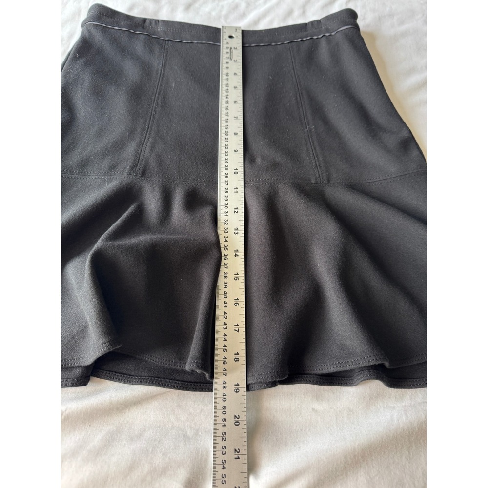 White House Black Market Ponte Knit Flared Skirt 8 Office Chic Dark Academia - Picture 8 of 10